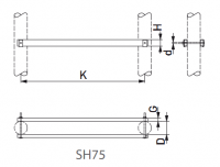 Элемент крепления трансформатора мачтовой подстанции (рама) SH75
