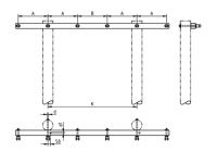 Двухцепная концевая траверса с горизонтальным расположением фаз SH176.1 (6–20 кВ)