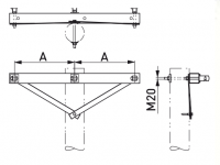 Одноцепная концевая траверса с горизонтальным расположением фаз SH252 (35 кВ)