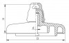 Изолятор линейный подвесной ПСВ70А