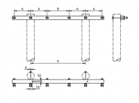 Двухцепная концевая траверса с горизонтальным расположением фаз SH176 (6–20 кВ)