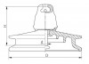 Изолятор линейный подвесной двукрылый ПСД70Е