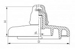 Изолятор линейный подвесной с увеличенным вылетом ребра ПСВ120Б