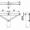 Одноцепная концевая траверса с горизонтальным расположением фаз SH252 (35 кВ)