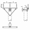 Одноцепная промежуточная траверса с горизонтальным расположением фаз SH151 (6–20 кВ)