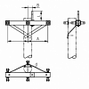 Одноцепная анкерная траверса с горизонтальным расположением фаз SH188 (6–20 кВ)