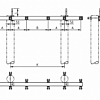 Двухцепная анкерная траверса с горизонтальным расположением фаз SH177 (6–20 кВ)